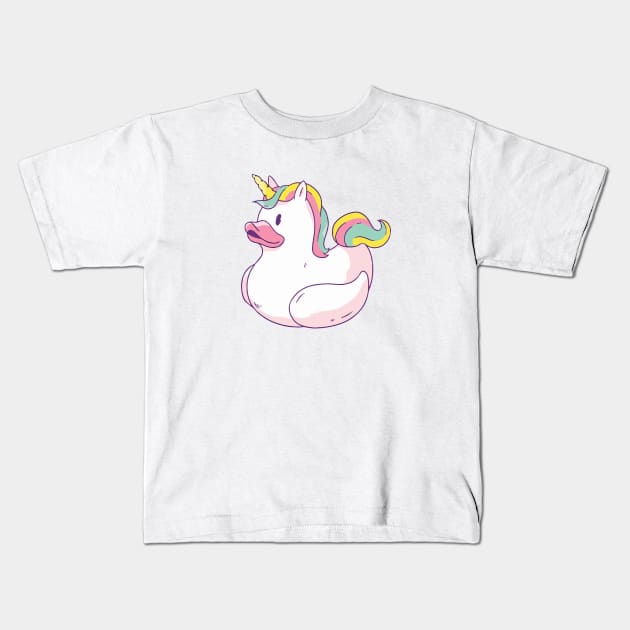 Unicorn Duck Design Kids T-Shirt by Artmoo